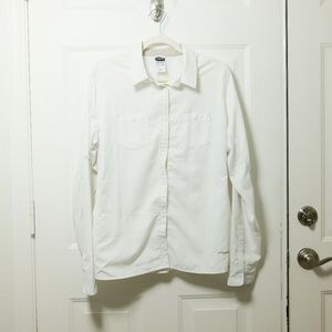 Patagonia Sol Patrol Shirt Womens Large White Long Sleeve Fishing Outdoor Vented